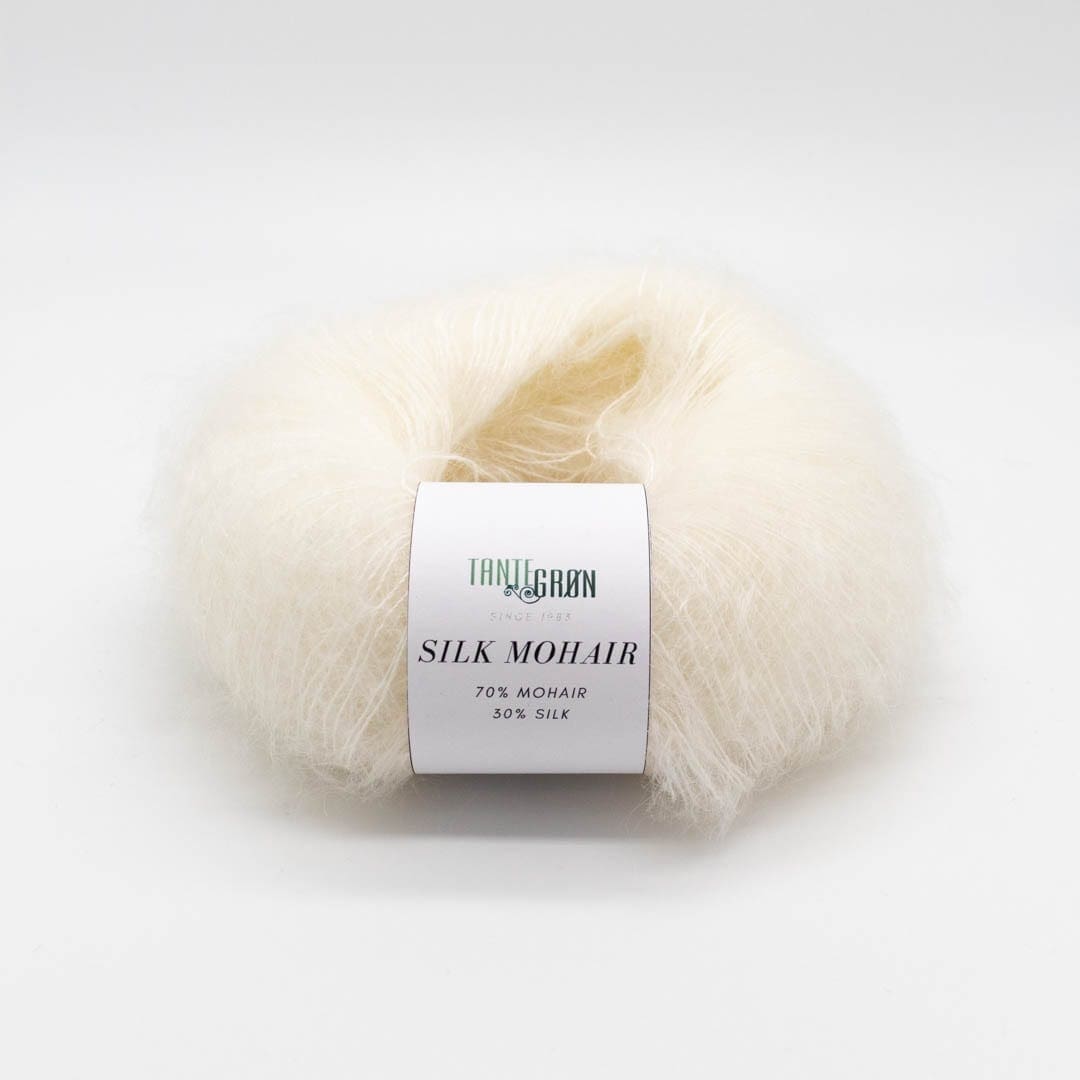 i gang Nordamerika lineal Silk Mohair - 01 Hvid - Tante Grøn