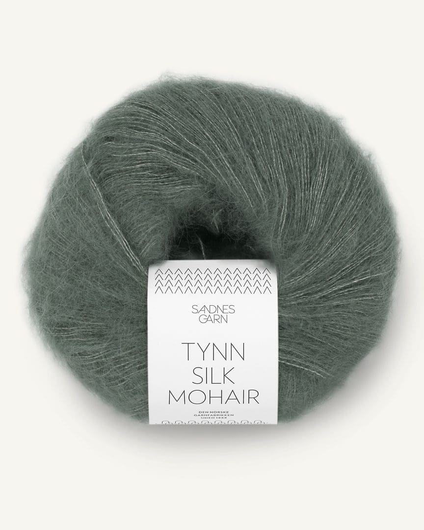 Arctic digtere Tillid Tynn Silk Mohair - 9071 Støvet Olivengrøn - Tante Grøn
