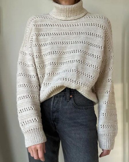 Lacey Loop Rollneck fra Other Loops i Peruvian i fv. 977 Marzipan Melange